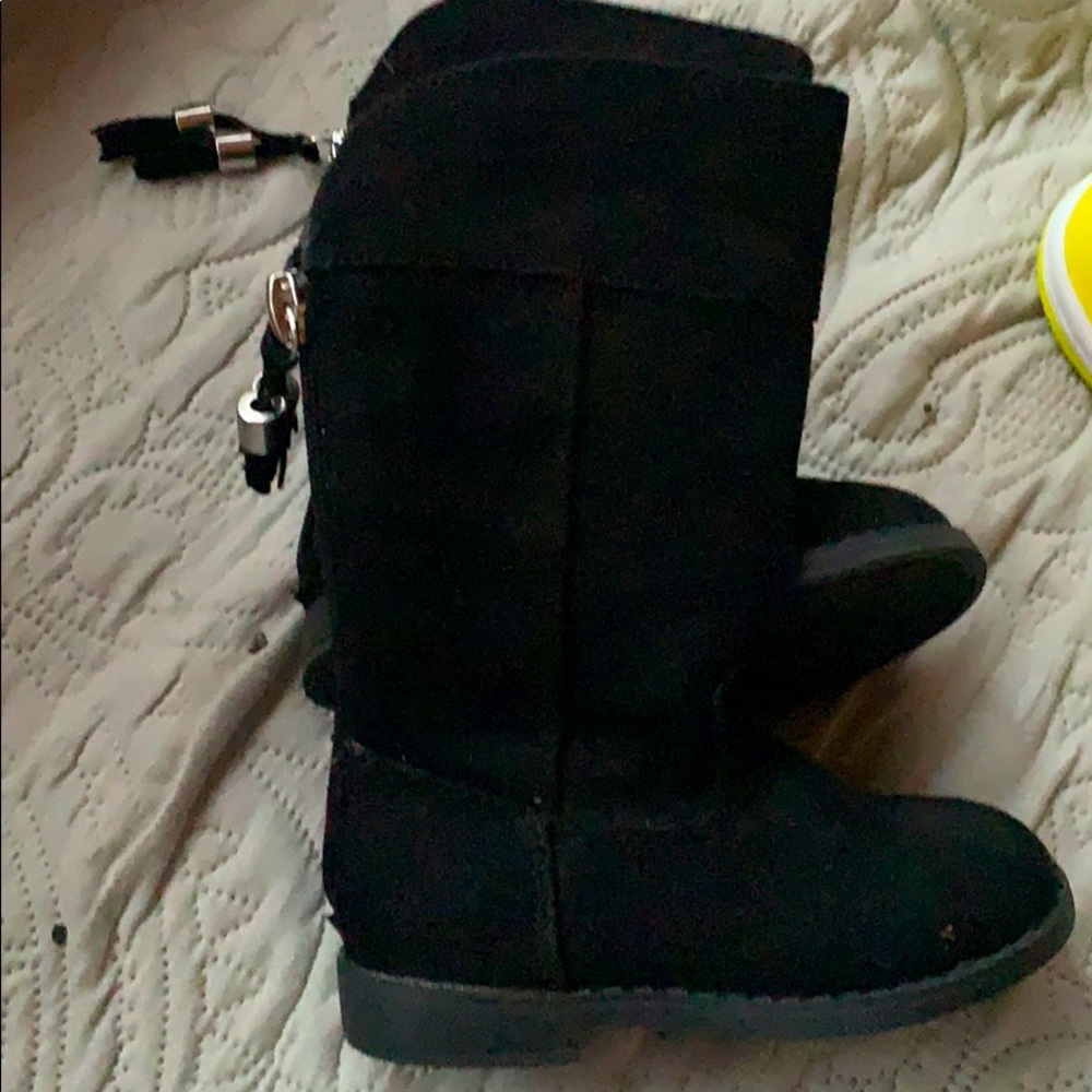 Cute black tall infant girls boots